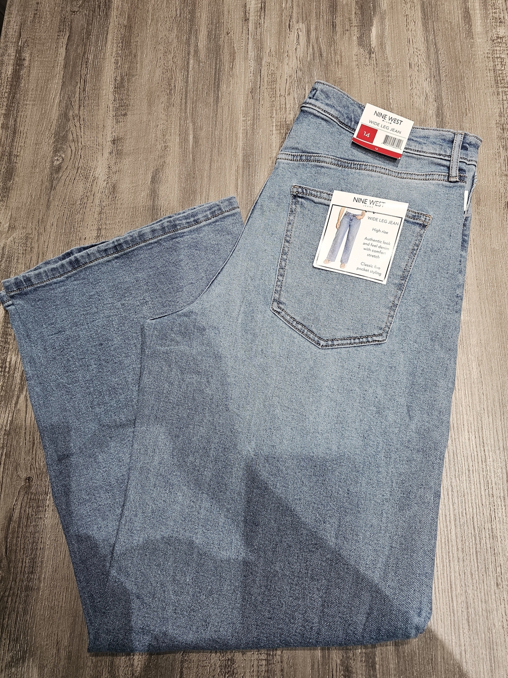 Nine West Light Blue Wide Leg Jeans